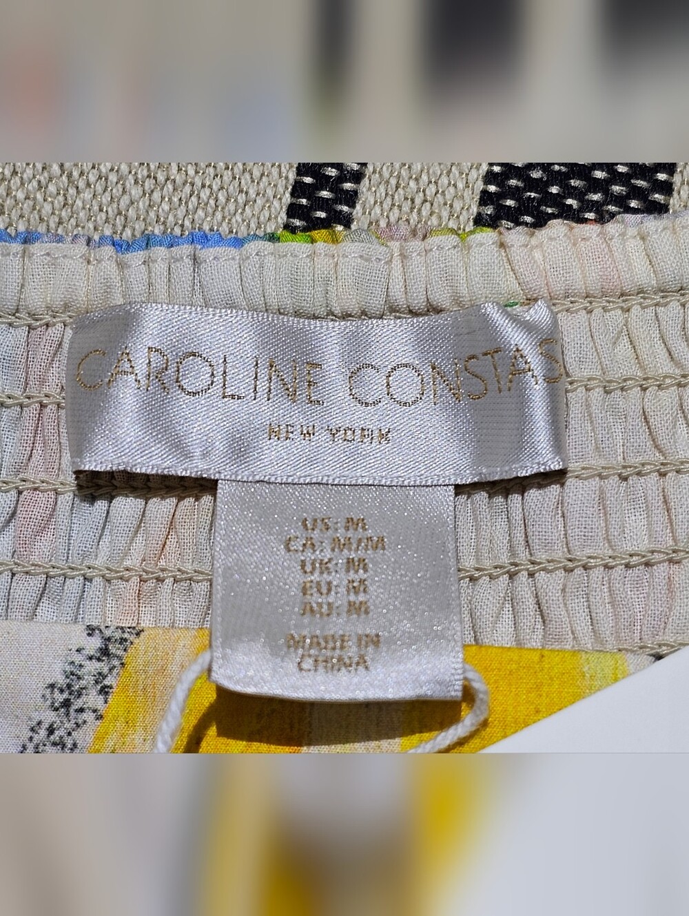 Caroline Constas "Gelato" Cotton Smocked Maxi Dress with Pockets Size-S & M - Picture 11 of 13